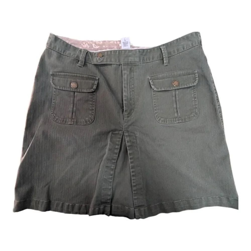 Bob Timberlake Women's Skirt 12 Green with Pockets